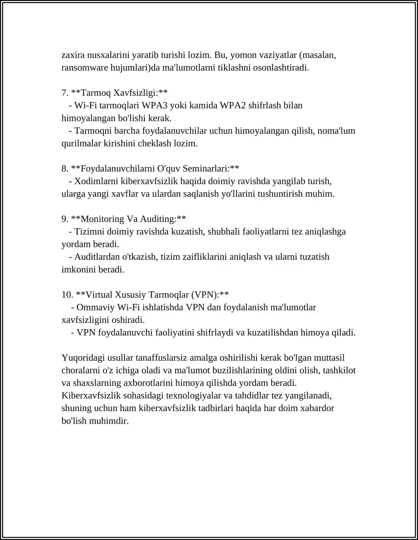 KOMPYUTER XAVSIZLIGINI TA'MINLASH 4