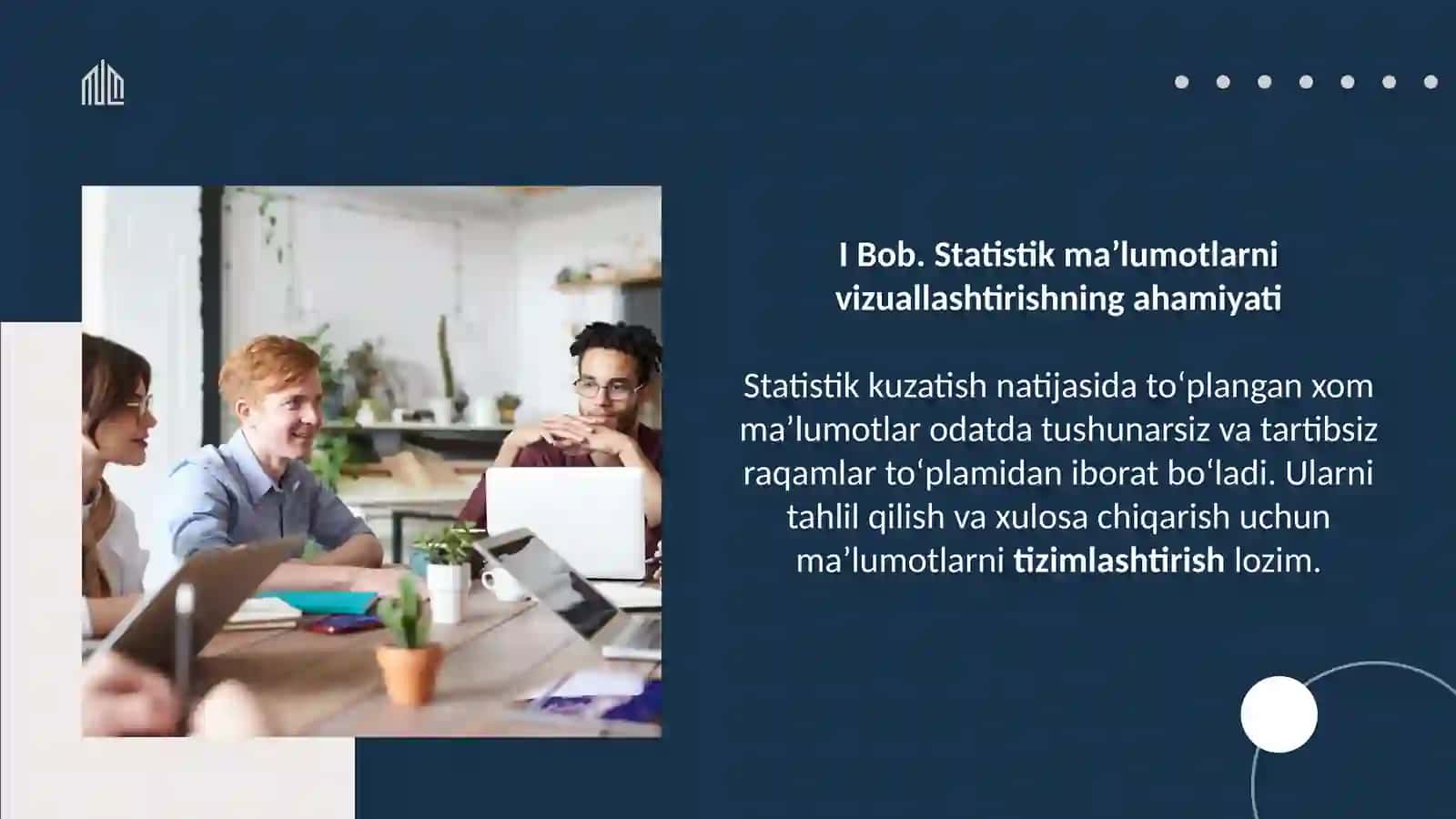 Statistik ma'lumotlarni taqdim etish usullari 4