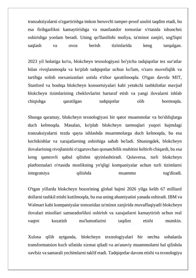 Blokcheyn texnologiyalari haqida 4
