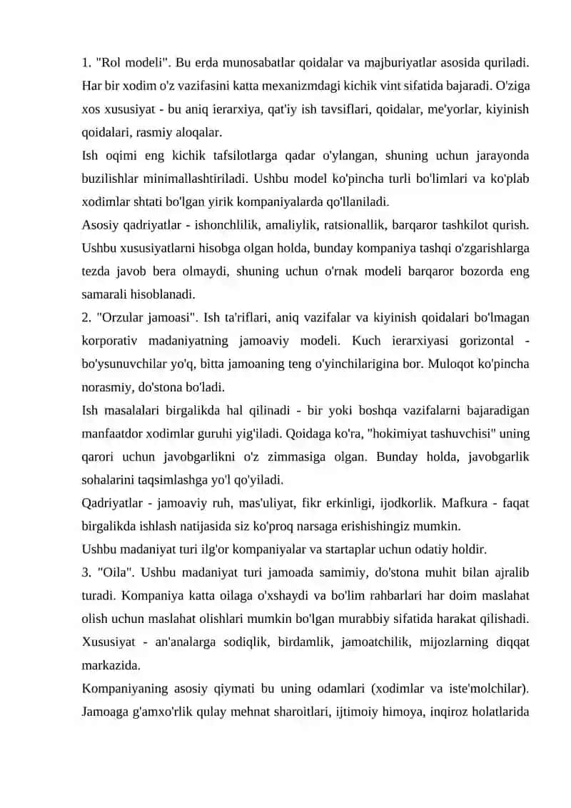 Korporativ madaniyat tashkilot uchun manba 4