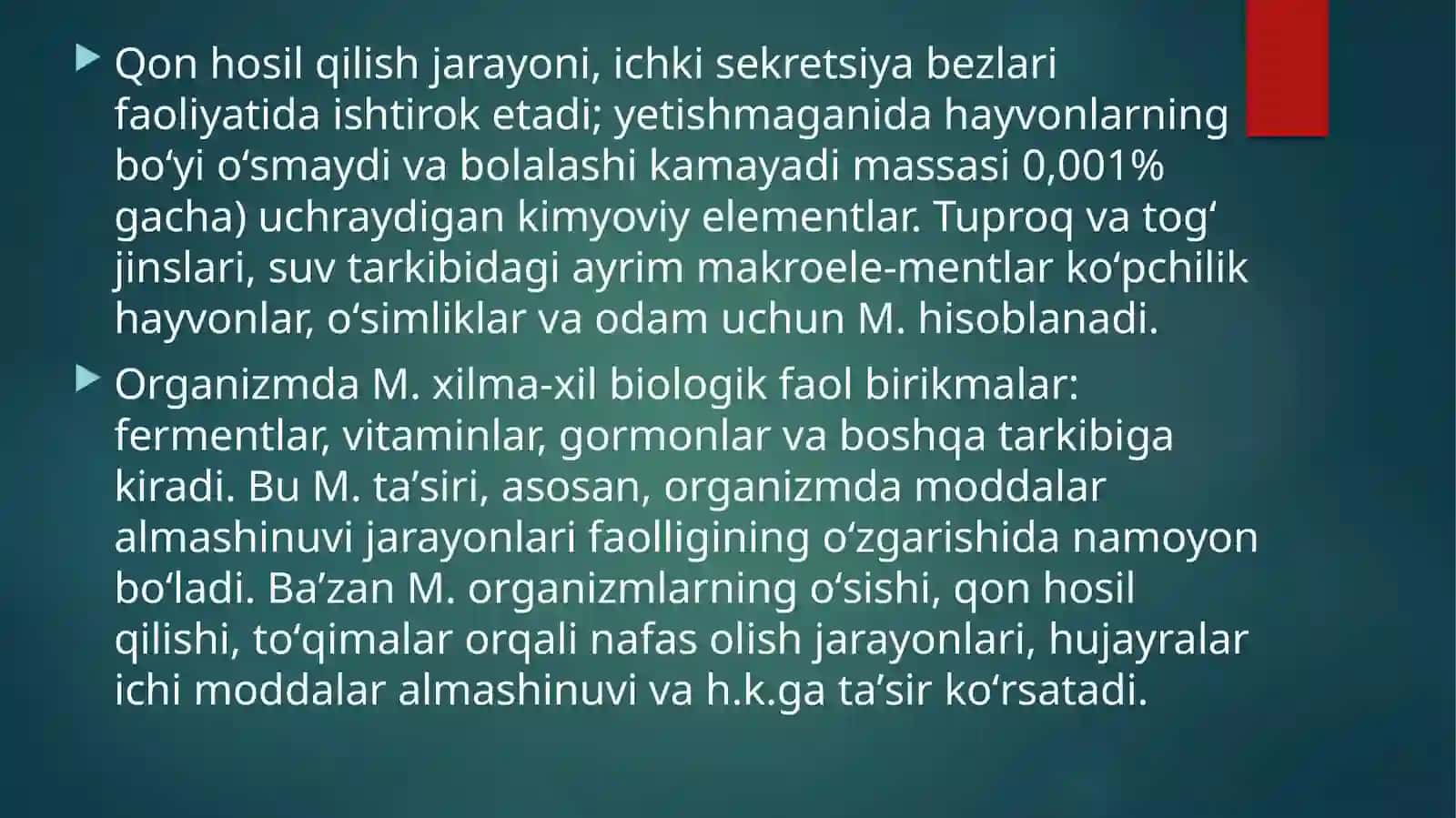 Mikroelementlar ftor va kalsiyning ortib borishi 4