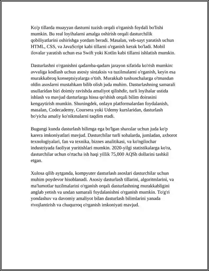 TEXNOLOGIYA BILAN BOGʼLIQ KOʼNIKMALAR 4