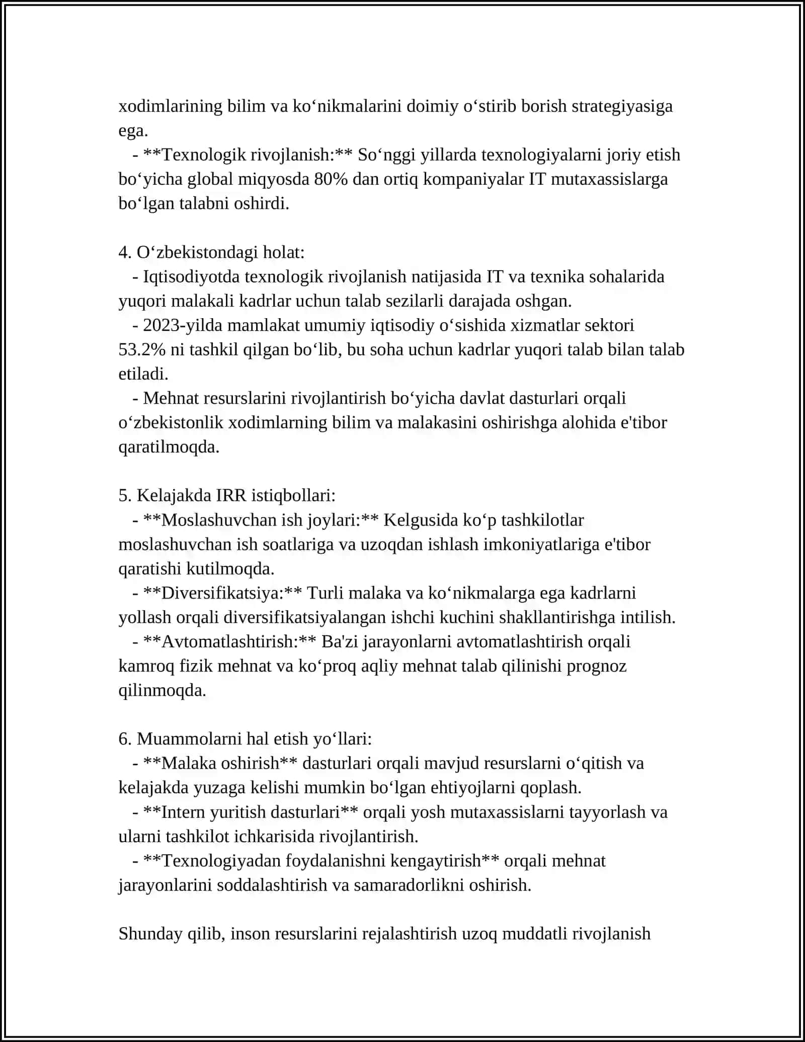 INSON RESURSLARINI BOSHQARISH, XODIMLARNING ISH FAOLIYATINI BAHOLASH USULLARI 4