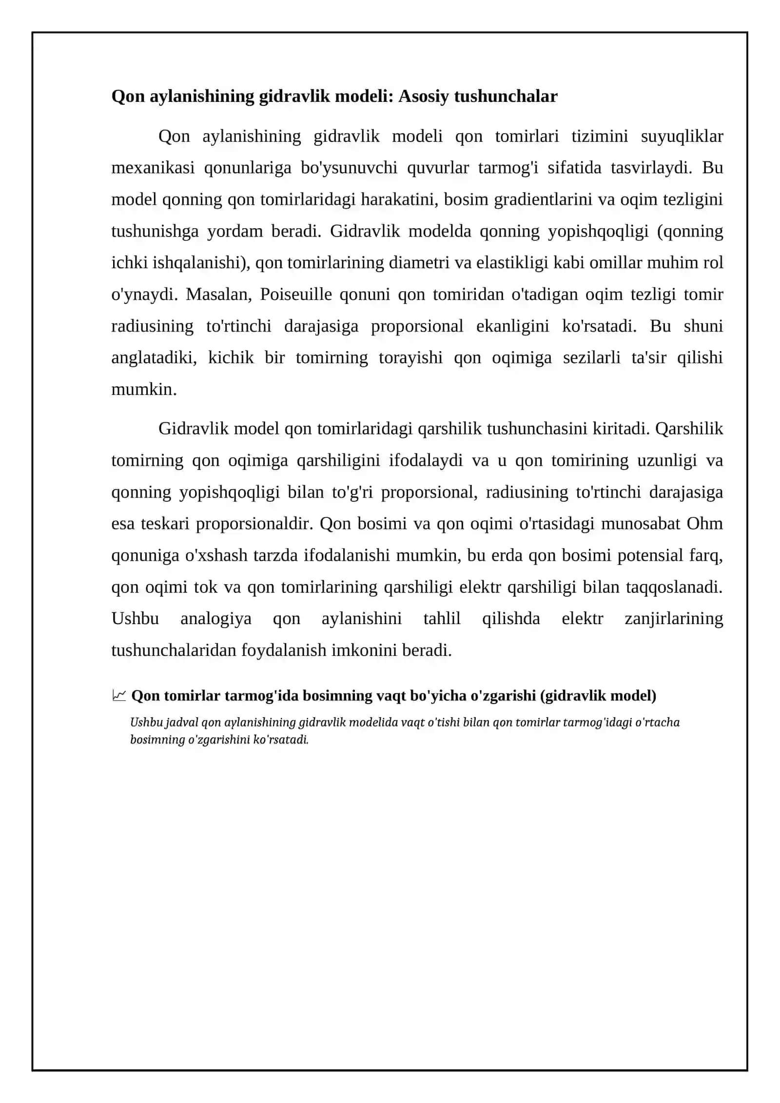 Qon aylanishining mexanik va elektr modellari 4