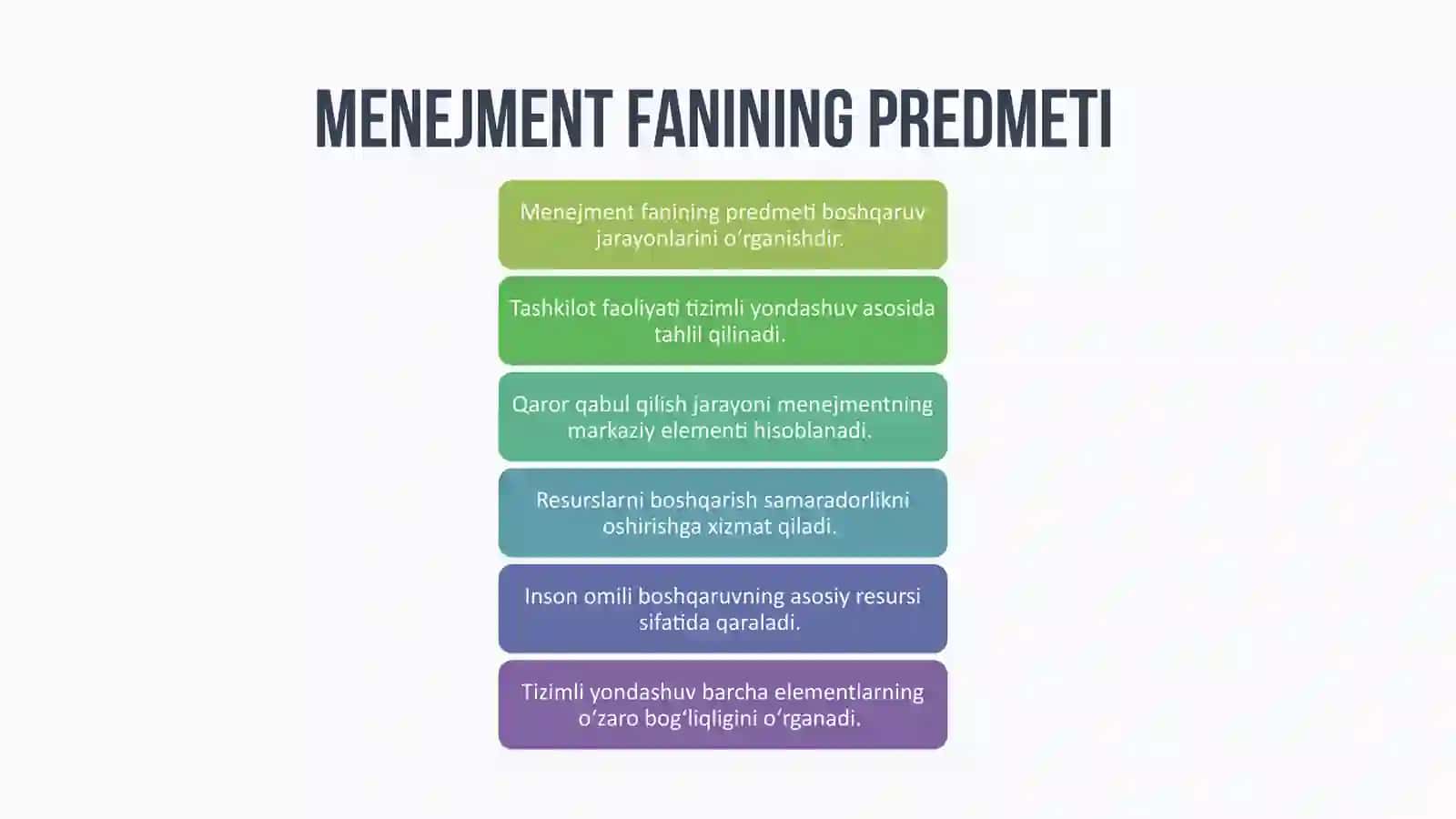 Menejment fanining maqsadi,predmeti va vazifalari 4
