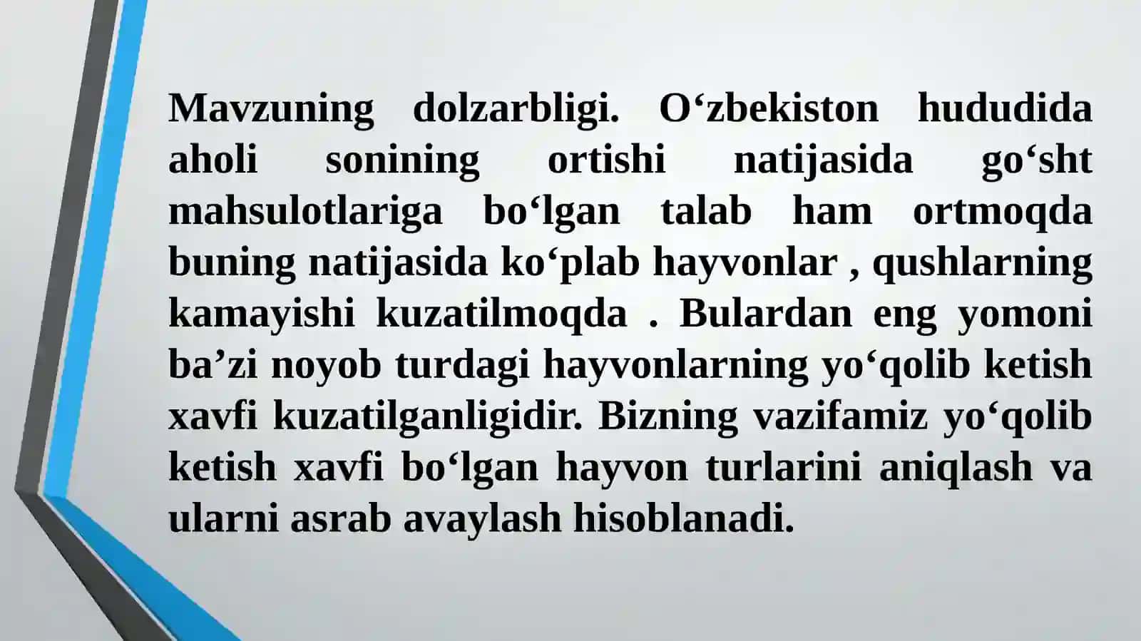Oʻrta Osiyo umurtqalilar faunasining biologik xilmaxilligi va zoogeografiyasi 4
