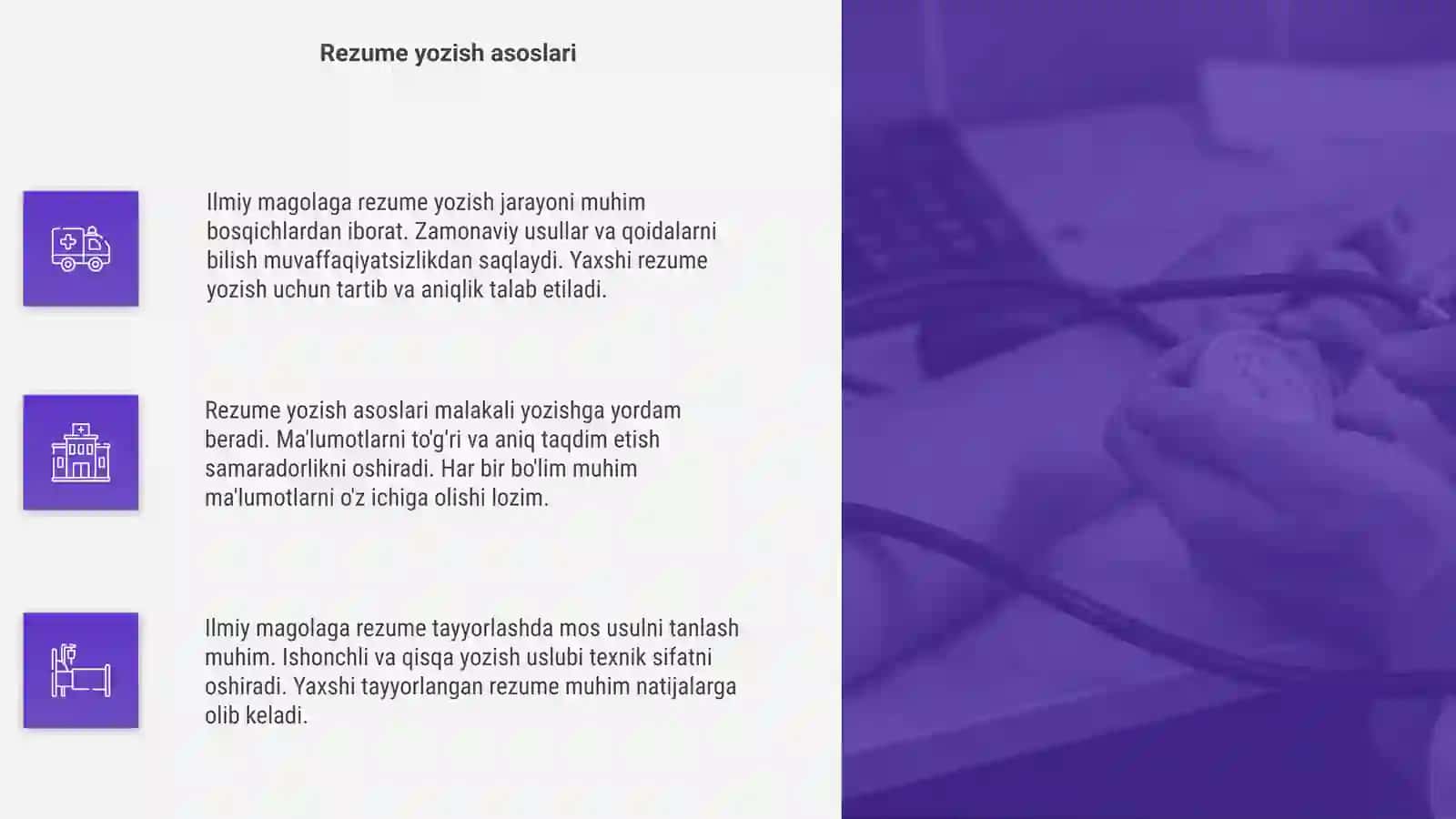 Ilmiy magolaga rezume yozish 4