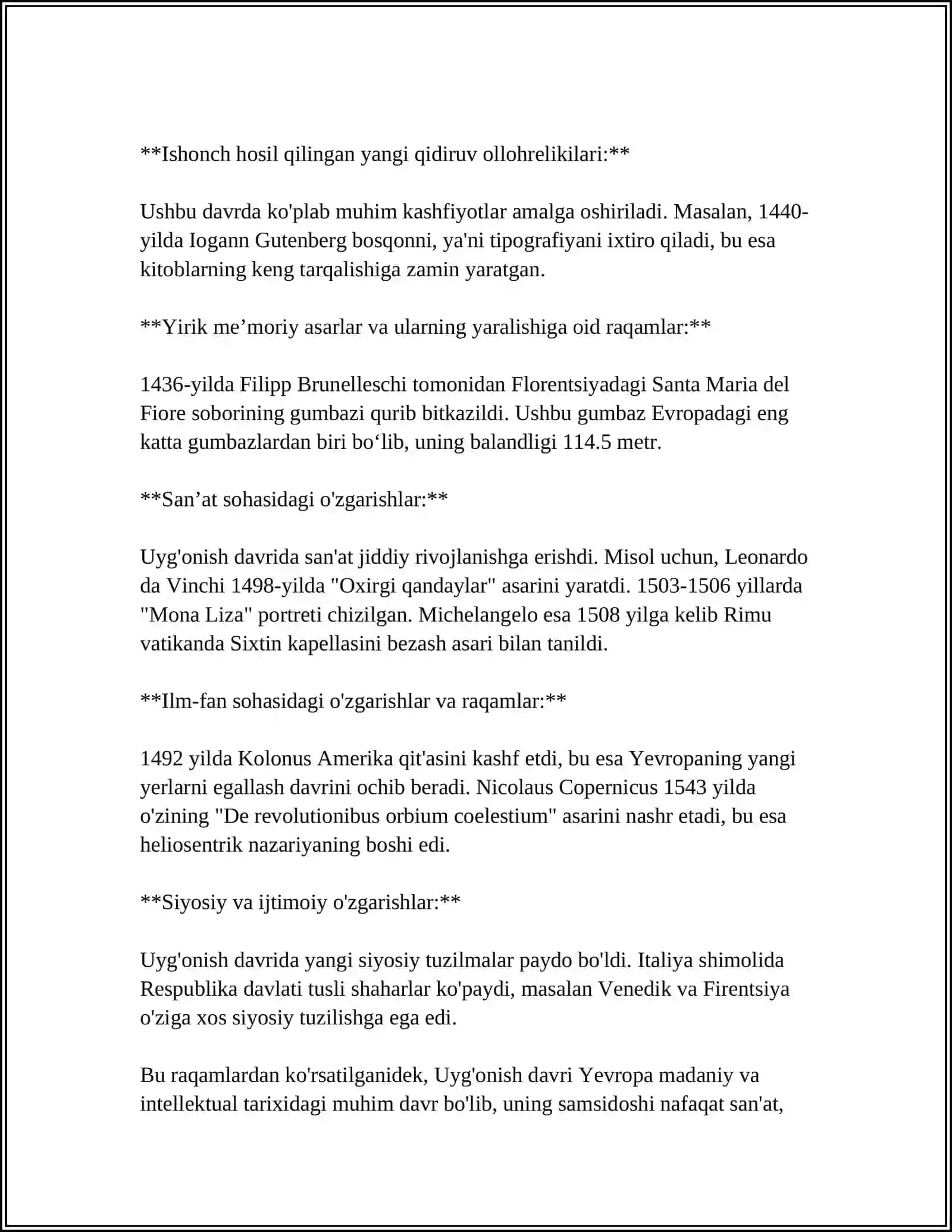 IX-XII ASRLARDA O'RTA OSIYO XALQLARI HAYOTIDA YUZ BERGAN UYG'ONISH DAVRI 4
