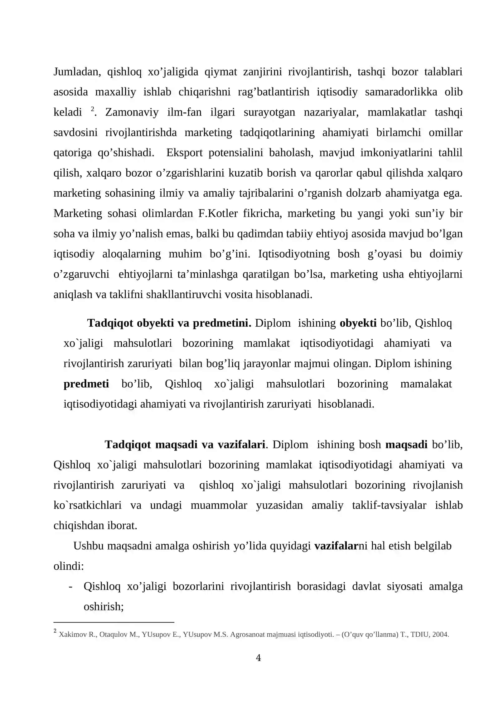QISHLOQ XO`JALIK MAHSULOTLARI BOZORINING SHAKLLANISHI VA RIVOJLANISHI 4