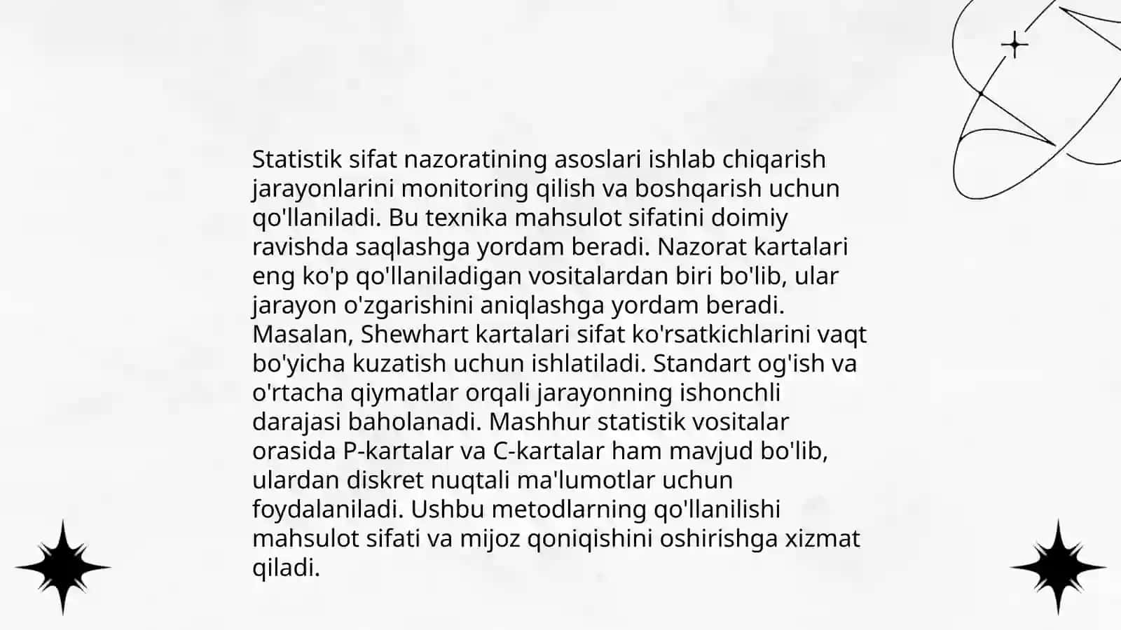 Sifat menejmentida statistik sifat nazorati (SQC) usullarini tushunish 4