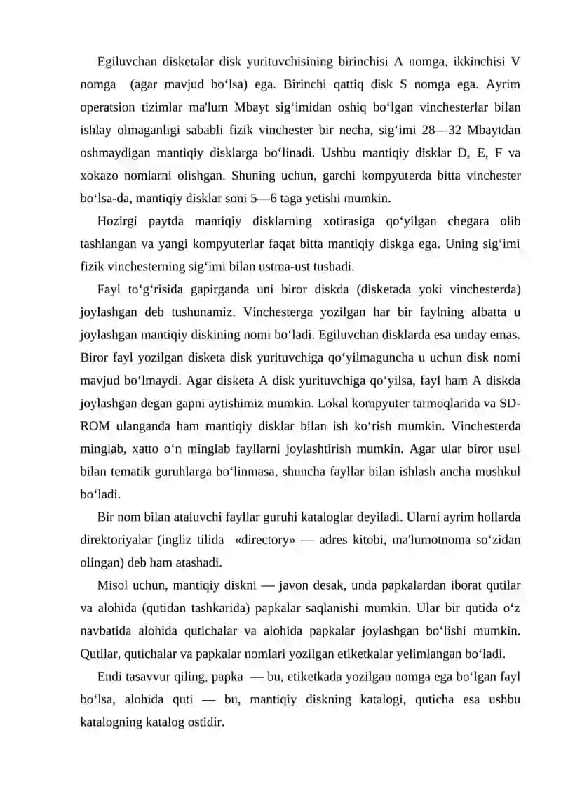 Yacheykalar, fayllar va kataloglar bilan ishlash 4