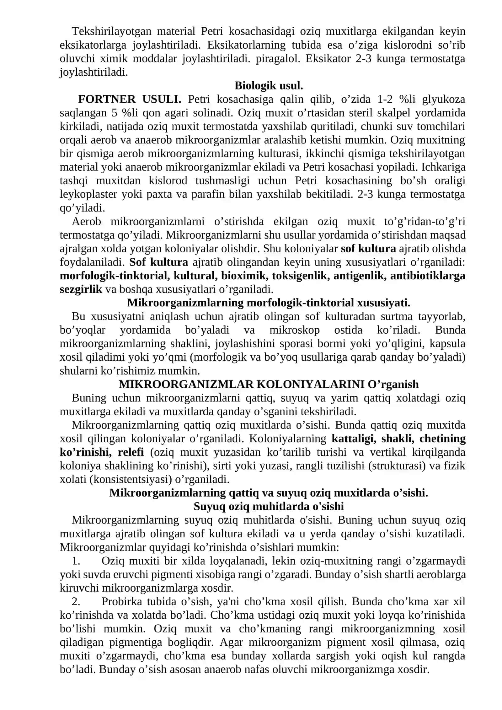 Aerob va anaerob bakteriyalarning toza kulturalarini ajratib olish va identifikatsiya qilish 4