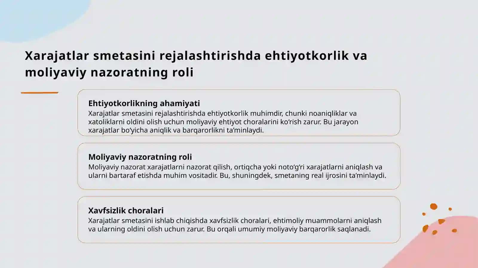 Budjetdan tashqari mablağlar böyicha daromadlar va xarajatlar smetasini tuzish hamda ular ijrosi hisobi 4