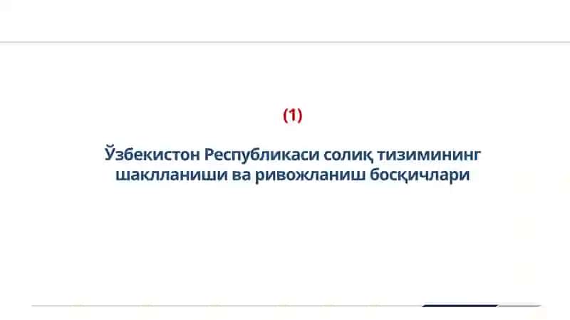 СОЛИҚЛАР ВА СОЛИҚҚАТОРТИШ ФАНИ 4