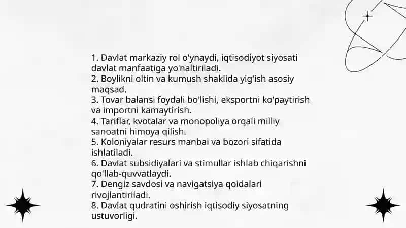 Ilk merkantilizm ta'limoti va uning namoyondalari 4