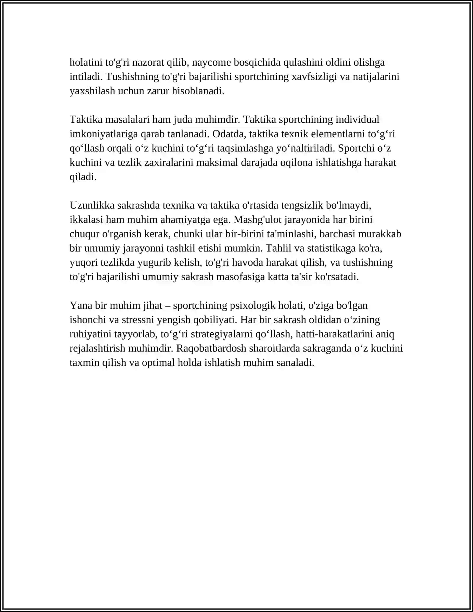 YENGIL ATLETIKA:SAKRASH TURLARI 4