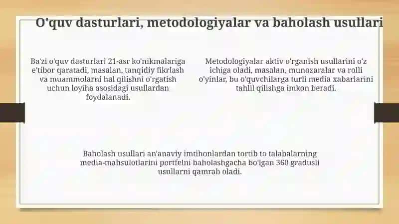Dunyo mamlakatlaridagi media talim taraqqiyotu 4