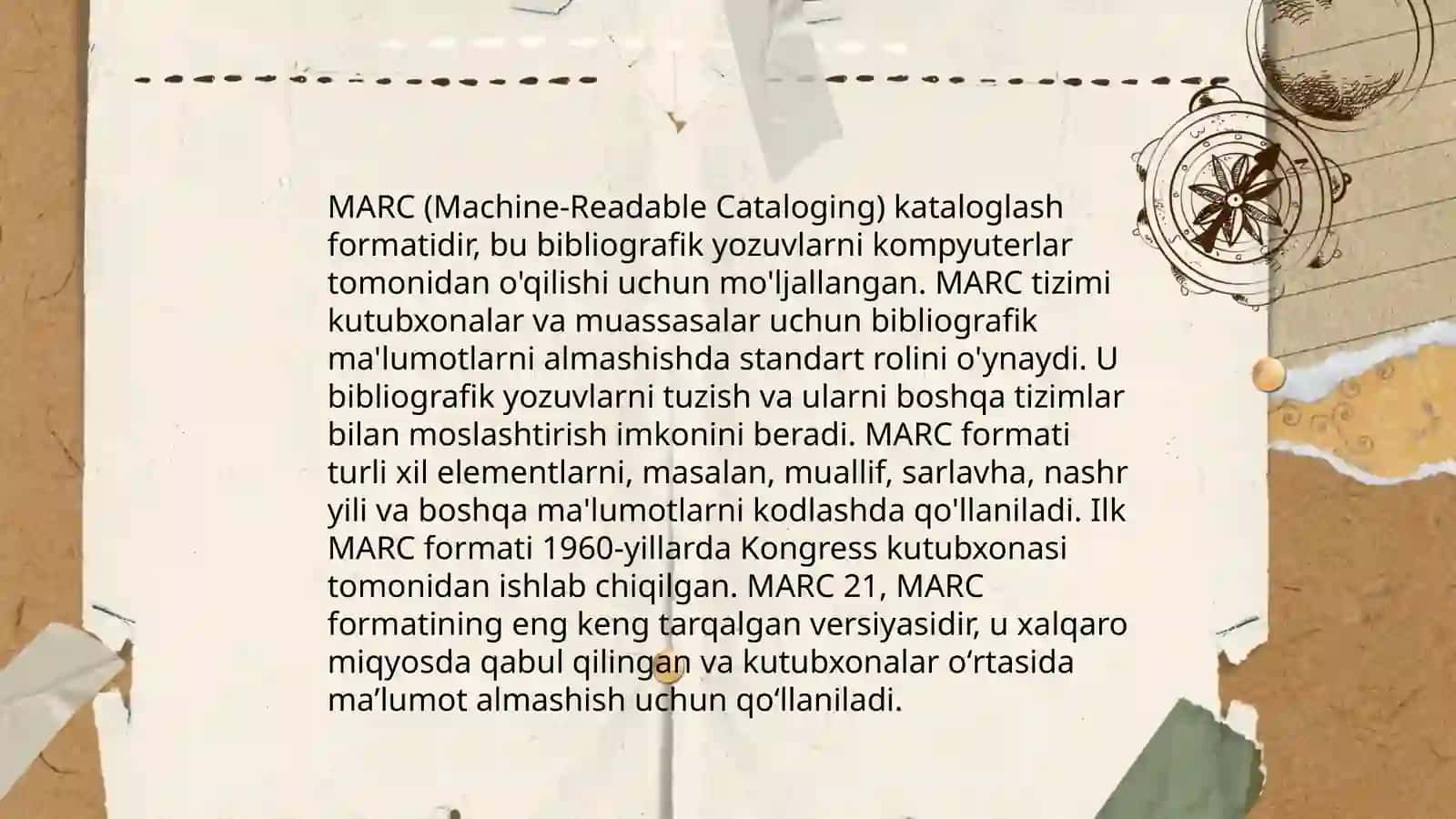 MARC format haqida umumiy ma'lumot 4