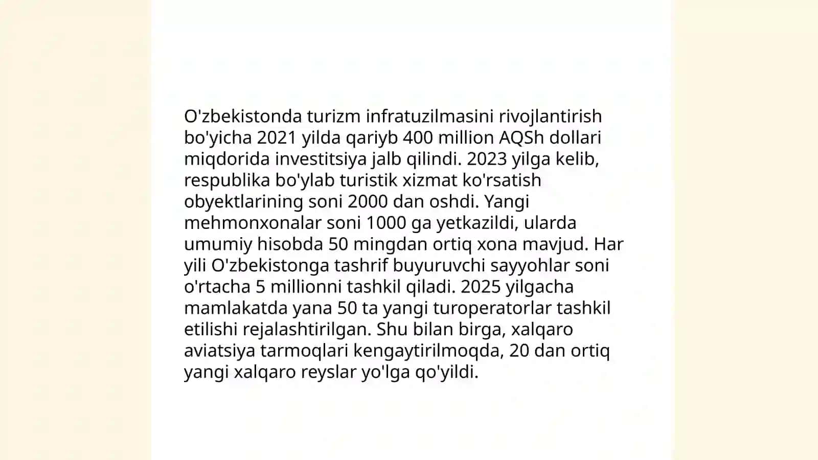 Turizmni rivojlantirishning ahamiyati va vazifalari 4