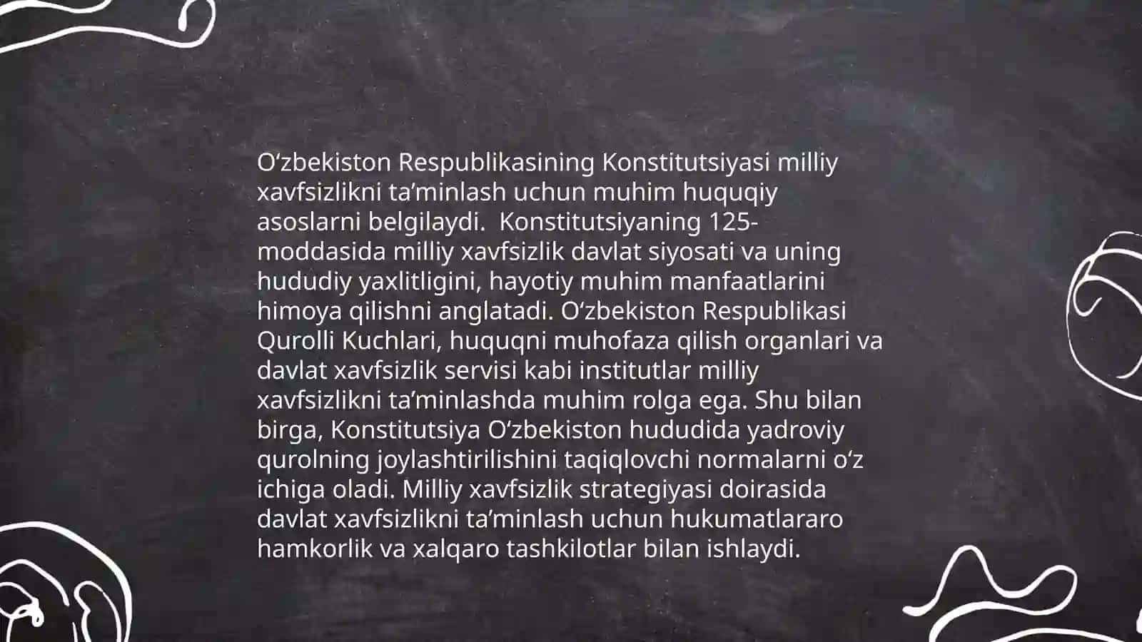 Oʻzbekiston Respublikasi Mudofaa va Xavfsizlikning taminlanishi 4