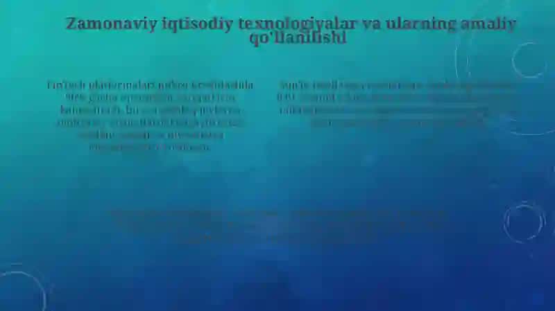 Iqtisodiy texnologiyalar 4