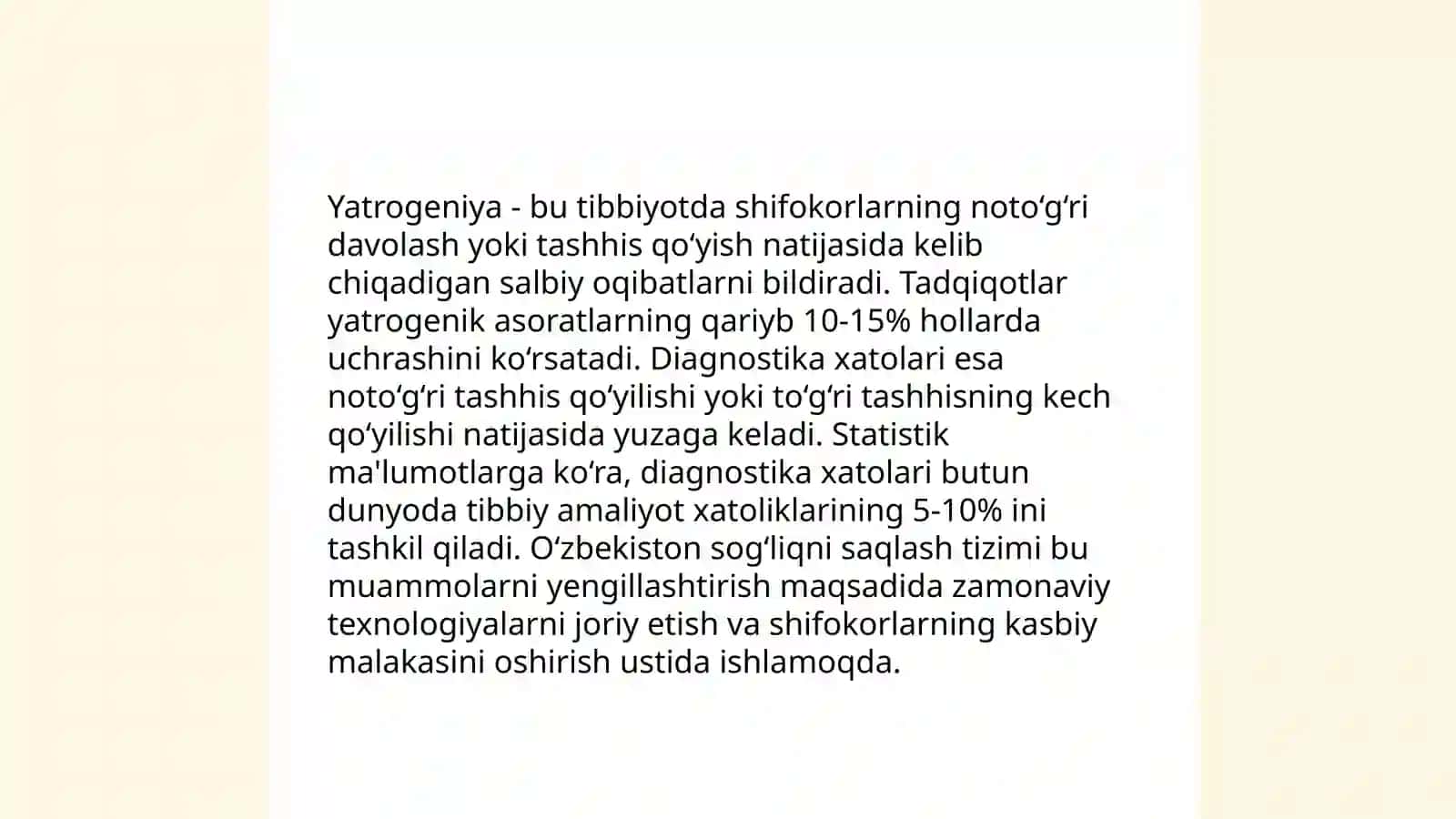 Hozirgi zamon tibbiyotida yatrogeniya muammolari 4