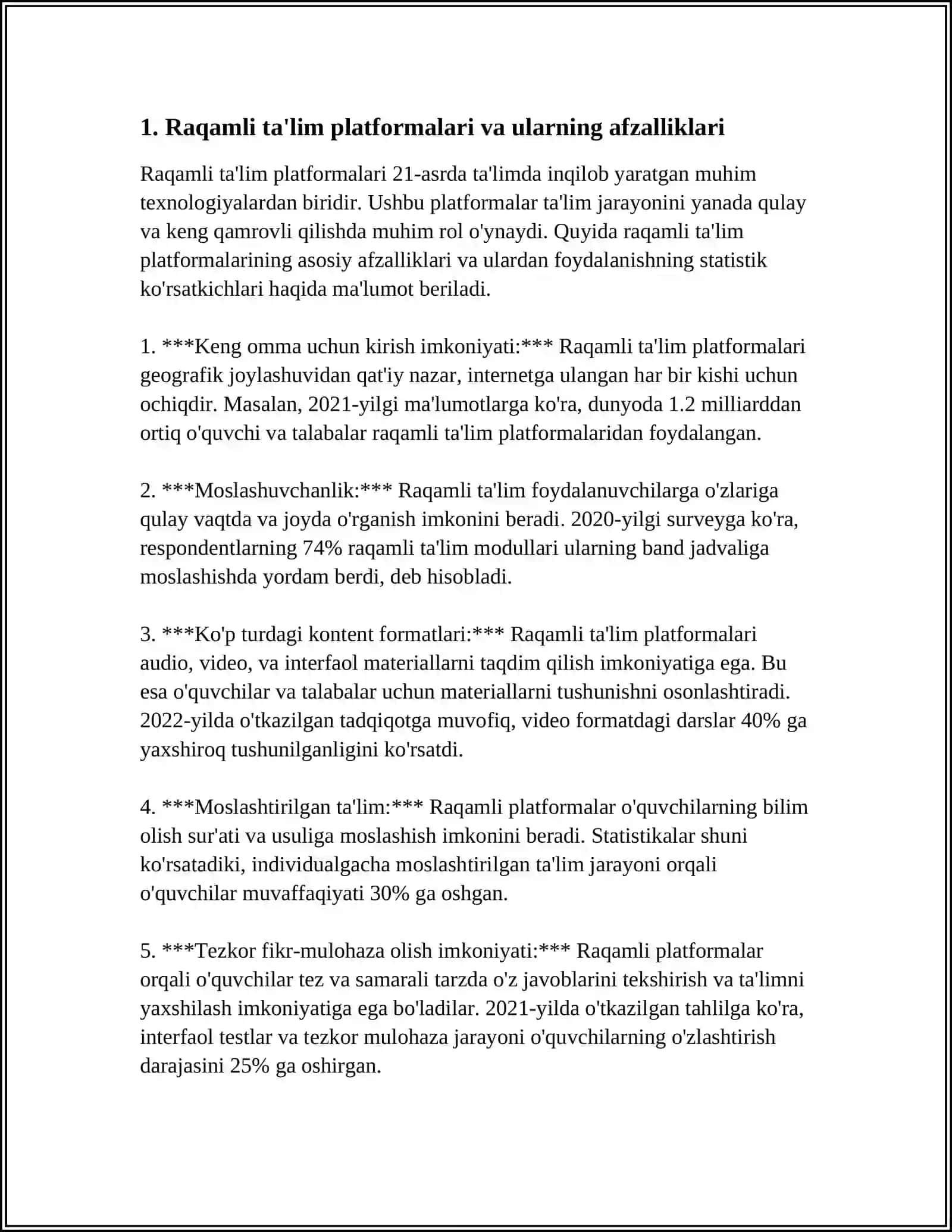 Zamonaviy Talim va Innovatsion Texnologiyalar Sohasidagi Ilg'or Xorijiy Tajribalar Keys Tadi Usulida Referat Tayyorlash 4
