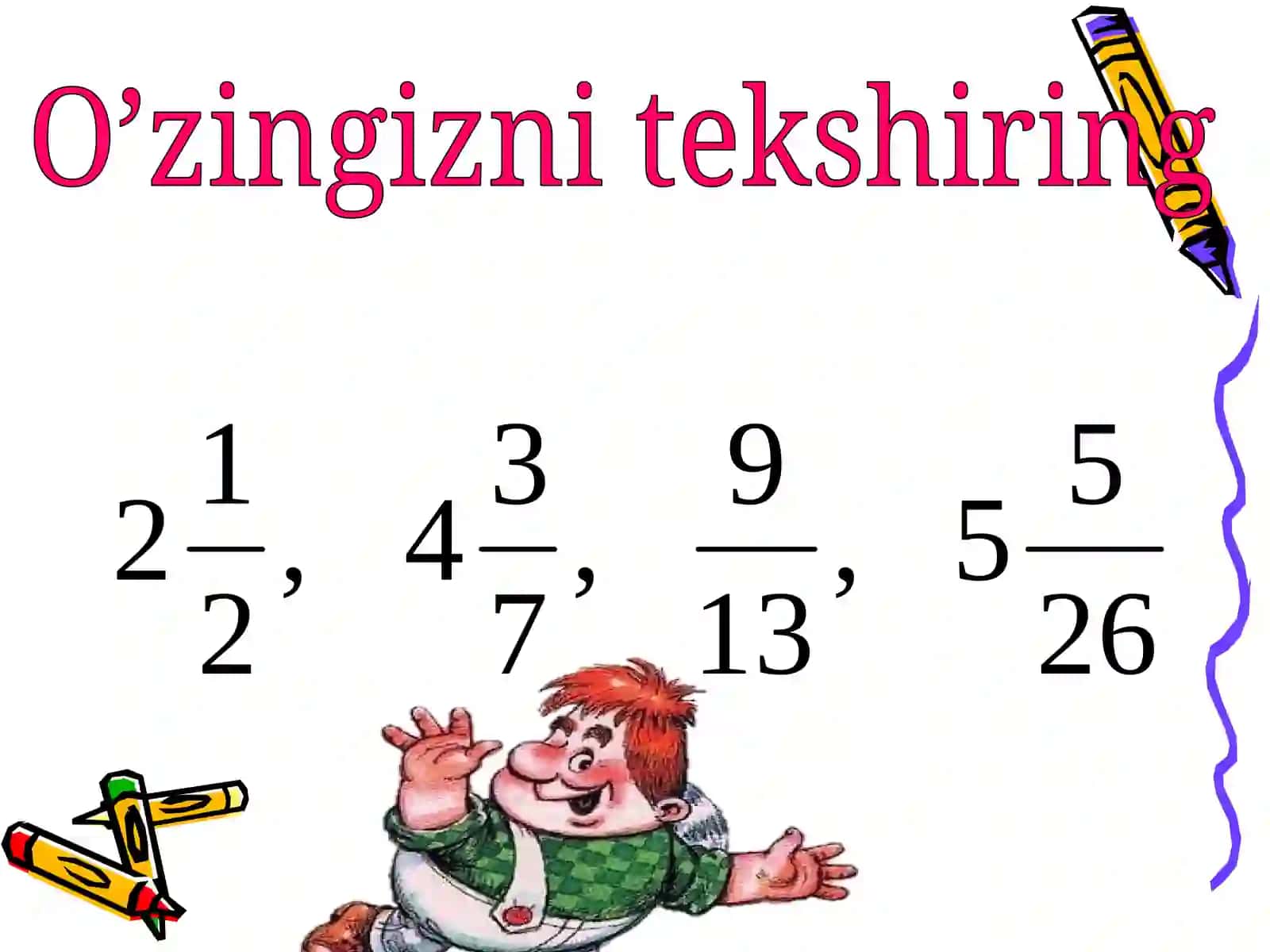 Matematika fanidan bir soatlik dars ishlanmasi 4