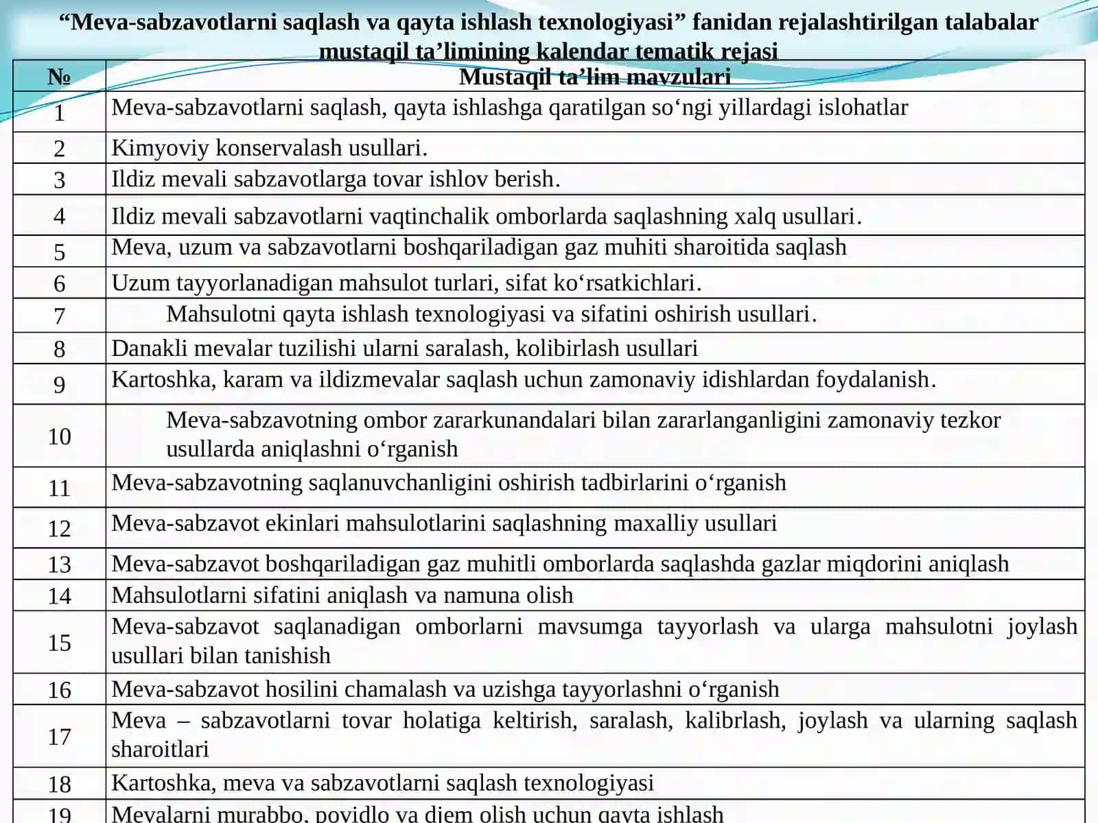 Meva – sabzavotlarni saqlashning xalq xo‘jaligidagi o‘rni va ahamiyati 4