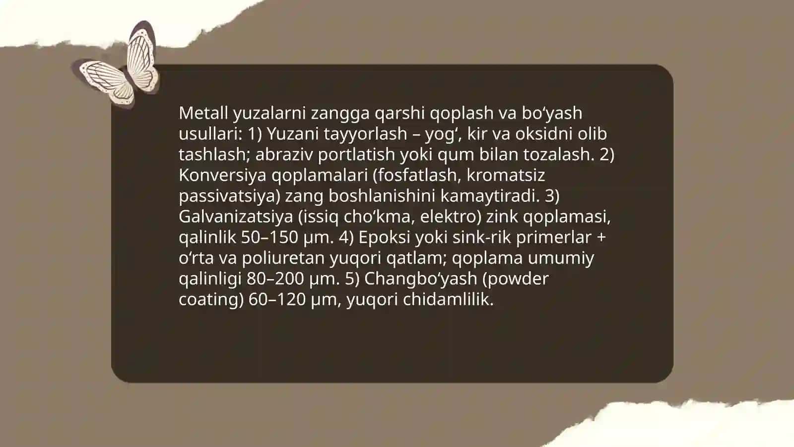 Uyda korroziyani kamaytirish 4