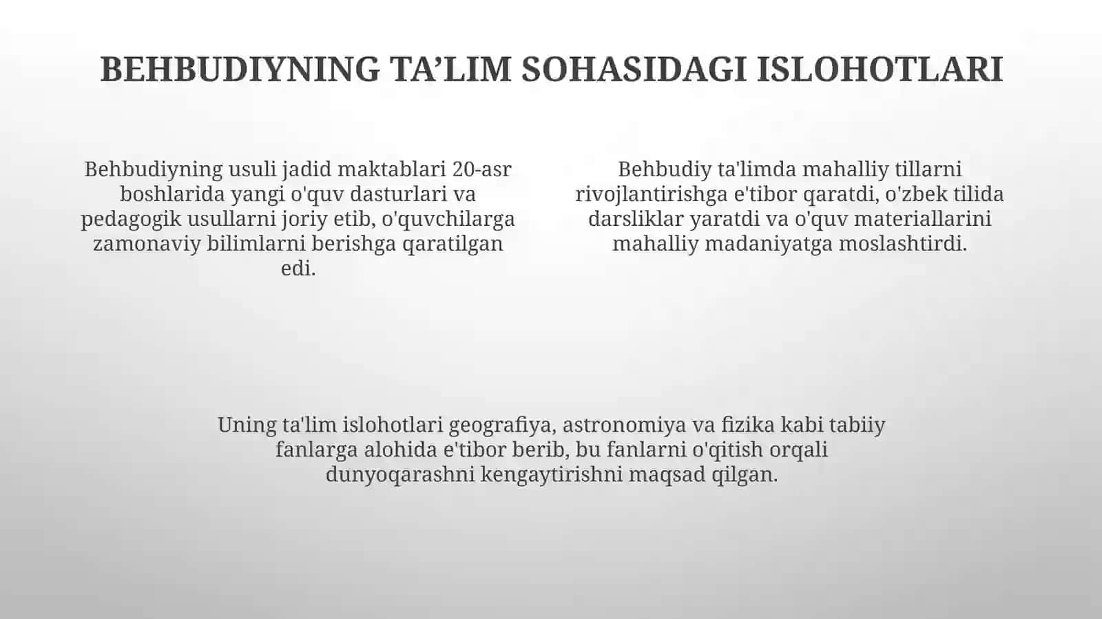 Mahmudxo'ja Behbudiyning tabiiy fanga qo'shgan hissasi 4