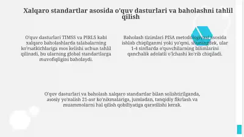 O'zbekistonda boshlang'ich ta'lim natijalarining xalqaro mezonlar asosida tahlili 4
