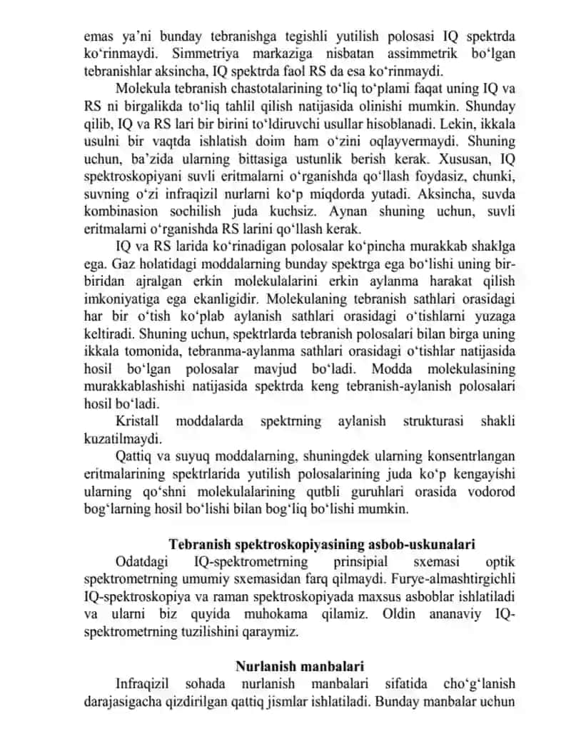 Xalqali uglevodorodlarning IQ-spektrlari 4