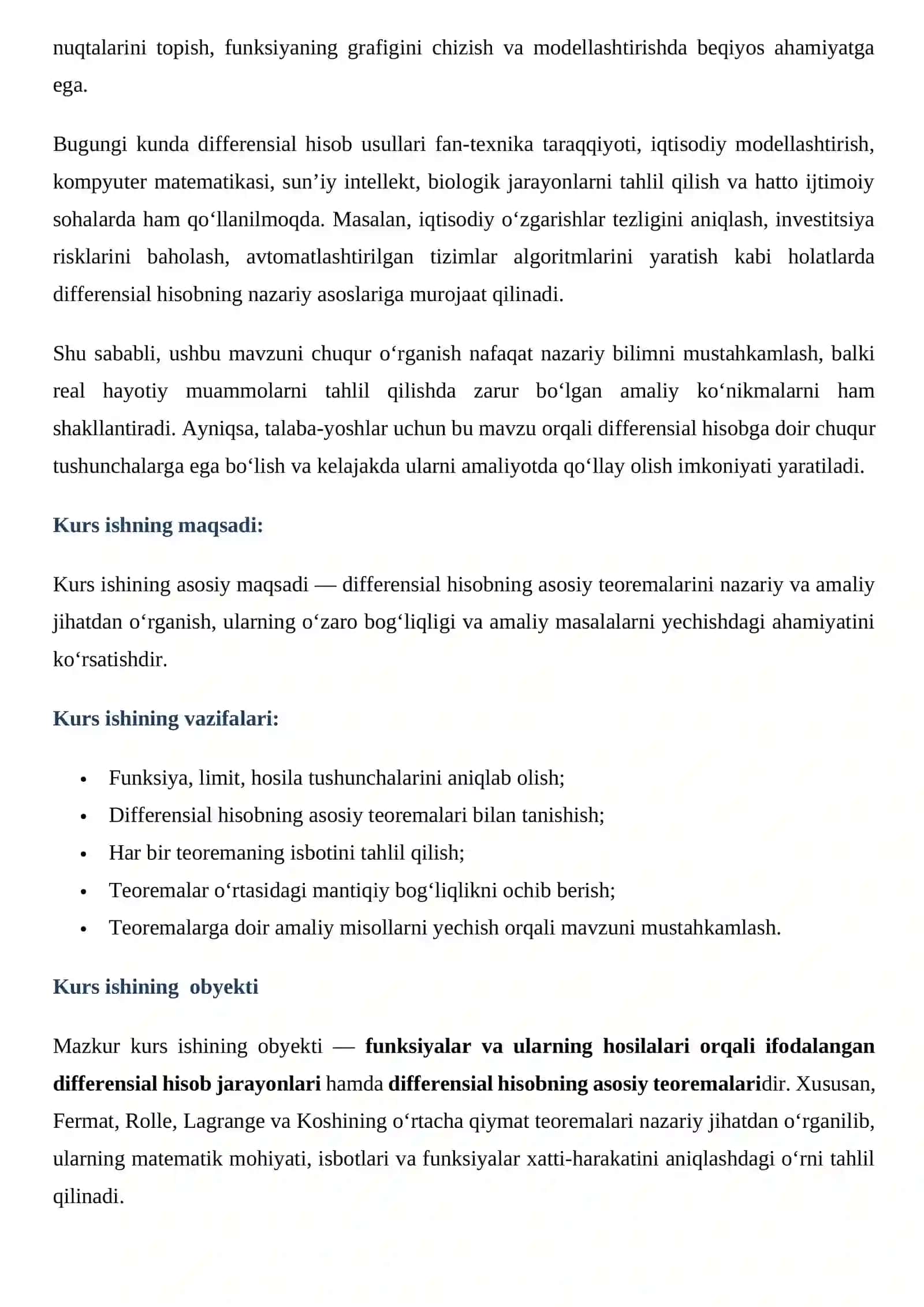 Diferensial xisobning asosiy teoremalari 4