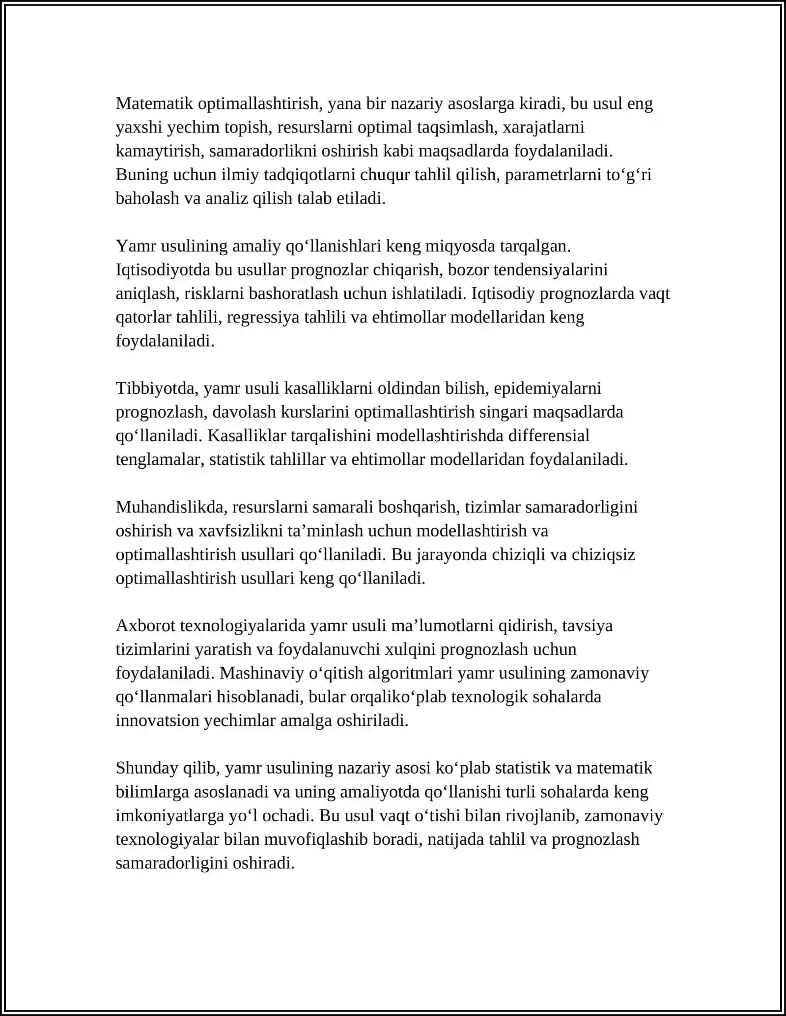 BIOTIZIMLARDA YAMR USULINING QOʻLLANILISHI 4