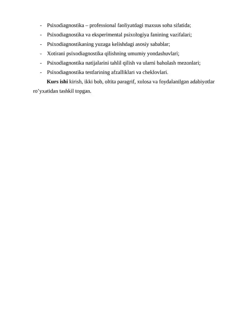 "Xotira psixodiagnostikasi uchun mo'ljallangan psixodiagnostik sinovlar" 4
