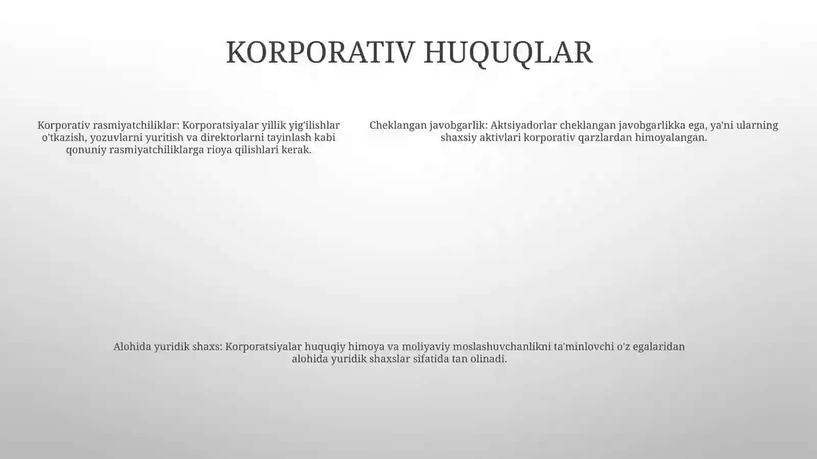 Korporatsiya Haqida Xulosa 4