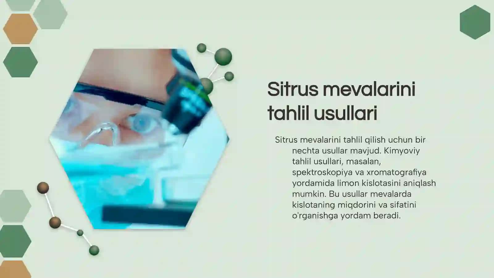 Mavzu: Sitrus mevalaridan limon kislotasini ajratish va kimyoviy sintez qilish 4