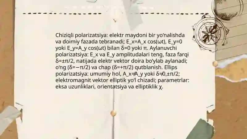 Yorug‘likning qutblanishi va optik faol moddalar 4
