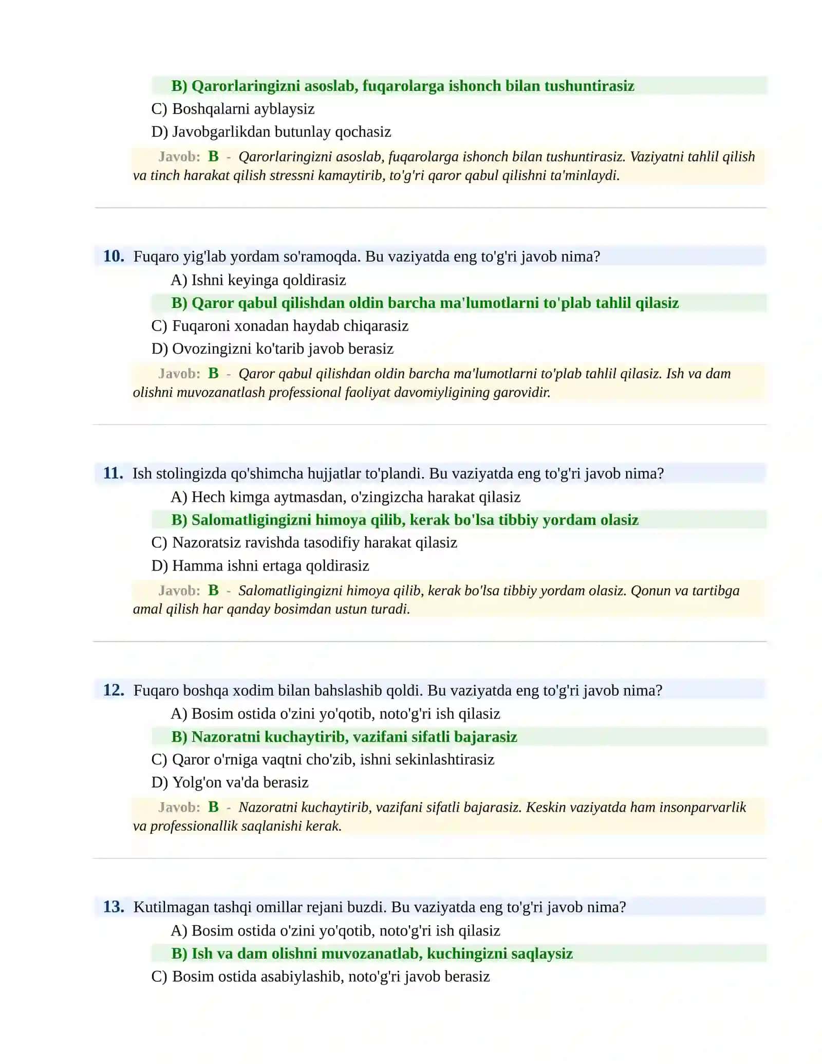 BOJXONA XIZMATIGA ISHGA KIRISH PSIXOLOGIK SINOV Testlari 4