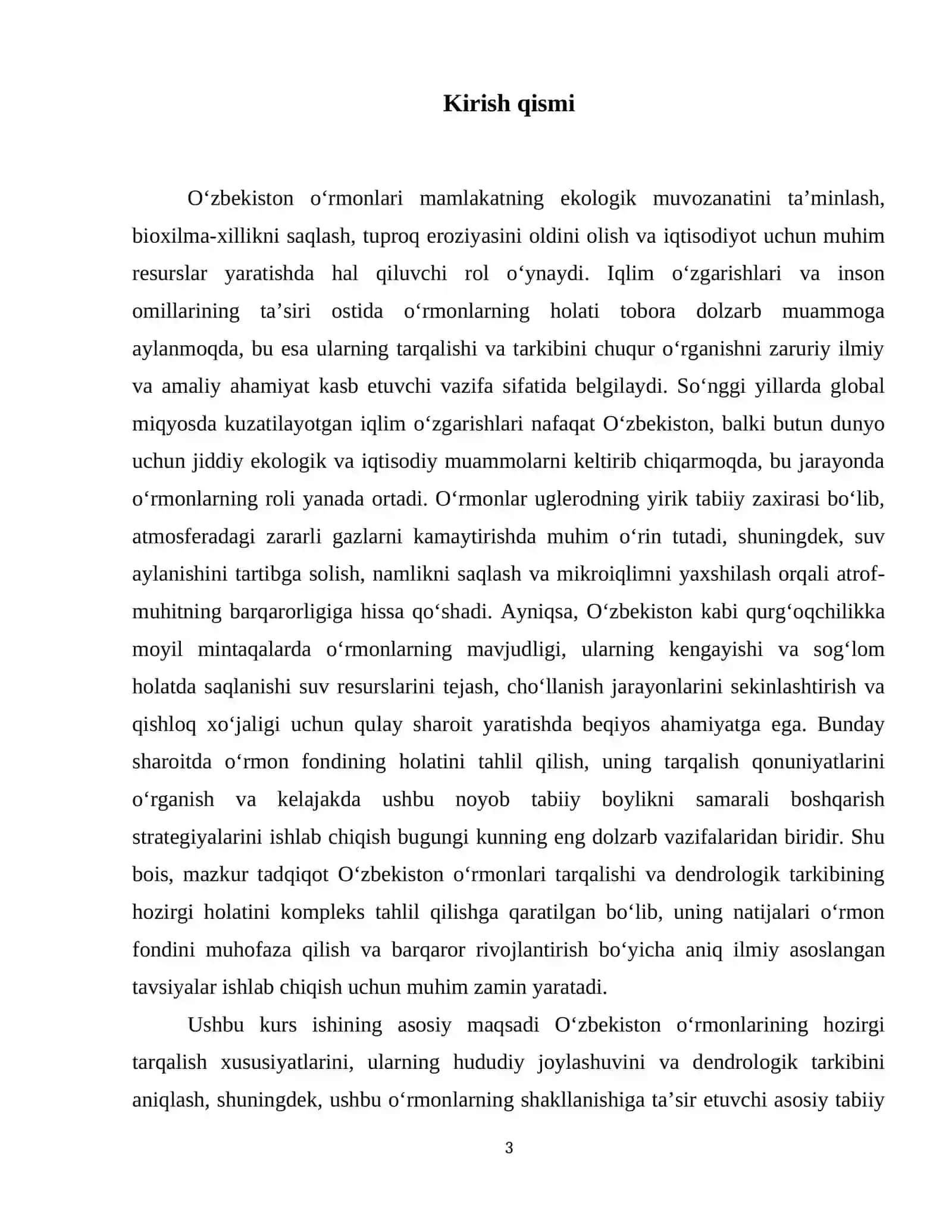 Oʻzbekiston oʻrmonlari tarqalishi va dendrologik tarkibi 4