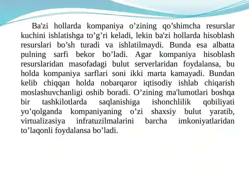 Ma’lumotlar va bulutdagi ma’lumotlar bazasini tarmoqda saqlash 4