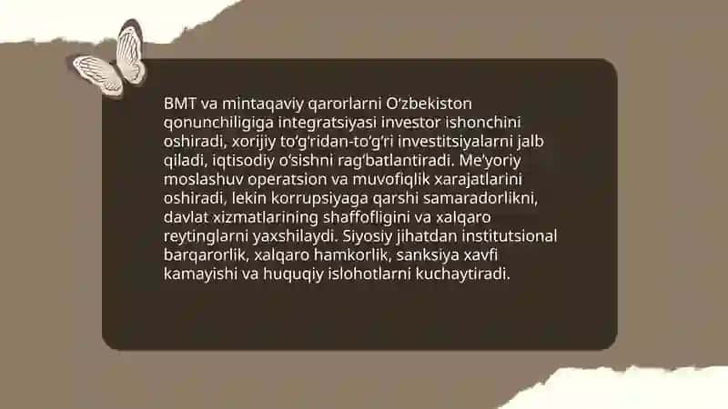 Karupsiyaga qarshi kurash xalqaro qonun va qarorlarning ratifikatsiyasi 4