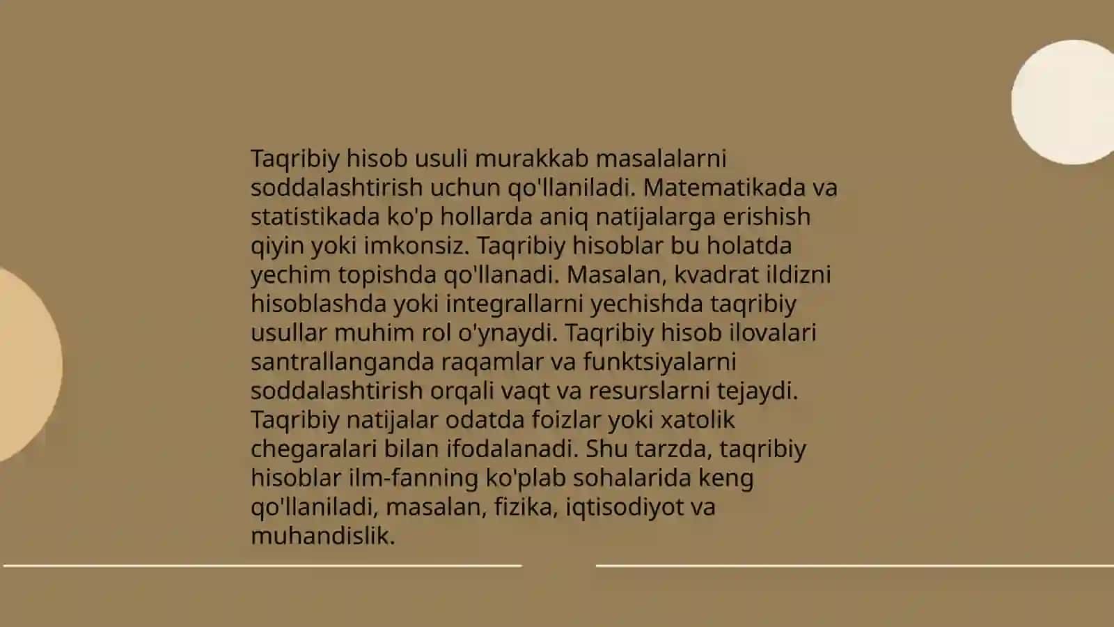 Taqribiy hisob, absolyut va nisbiy xato, sonlarni yaxlitlash usullari 4