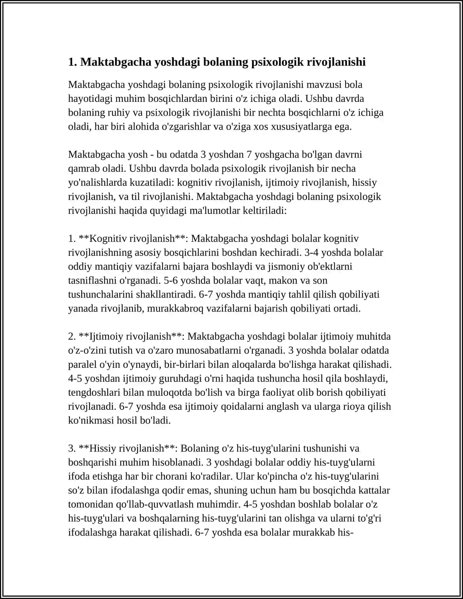 MAKTABGACHA YOSHDA PSIXOLOGIK RIVOJLANISH 4