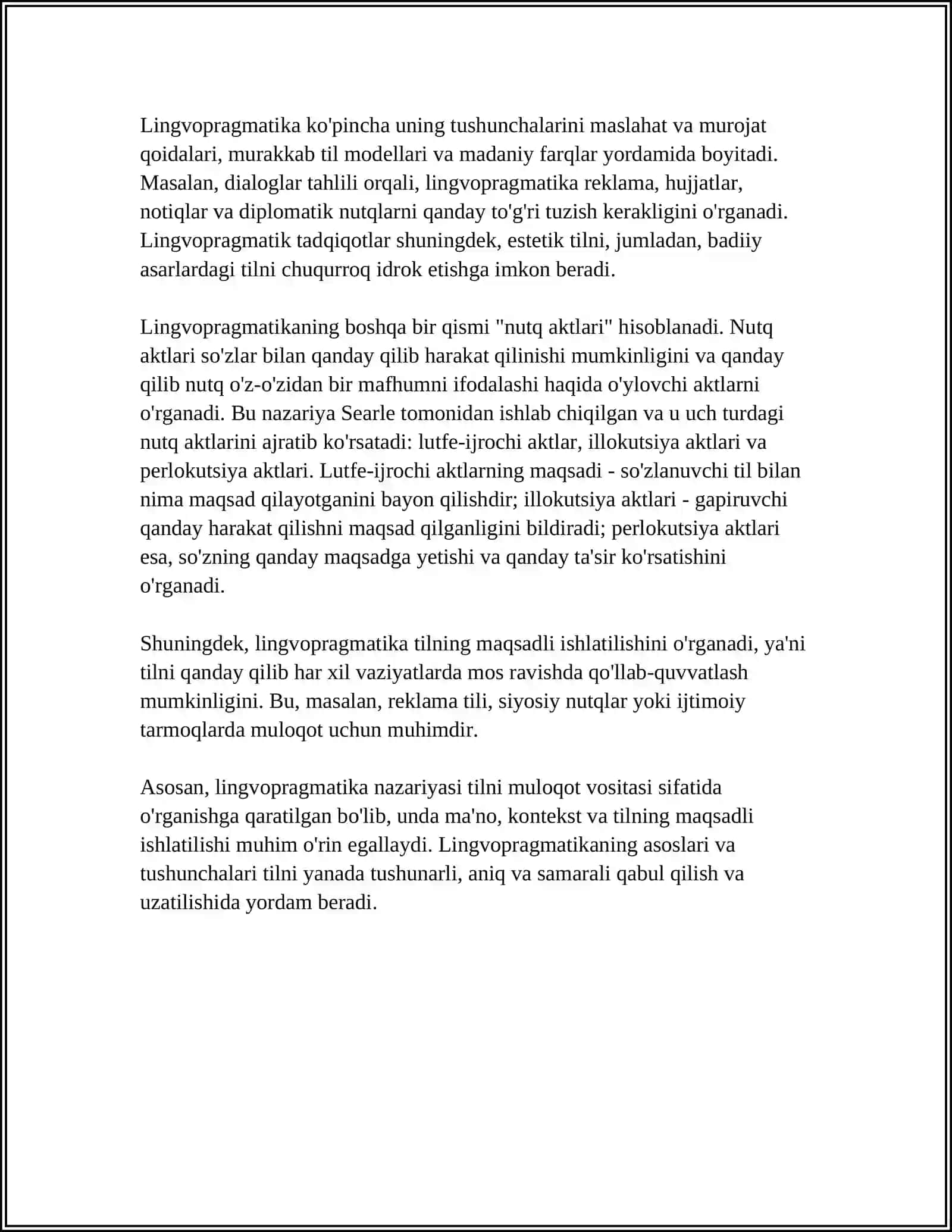 LINGVOPRAGMATIKA VA PARALINGVISTIKA 4