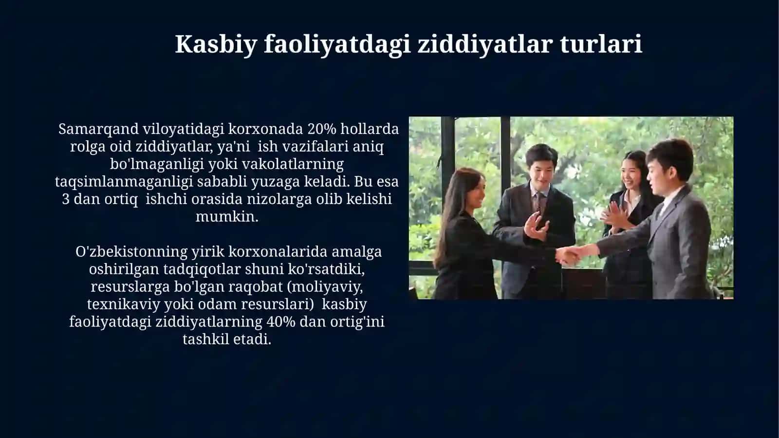 Kasbiy faoliyatdagi konfliktlarvaularni 4