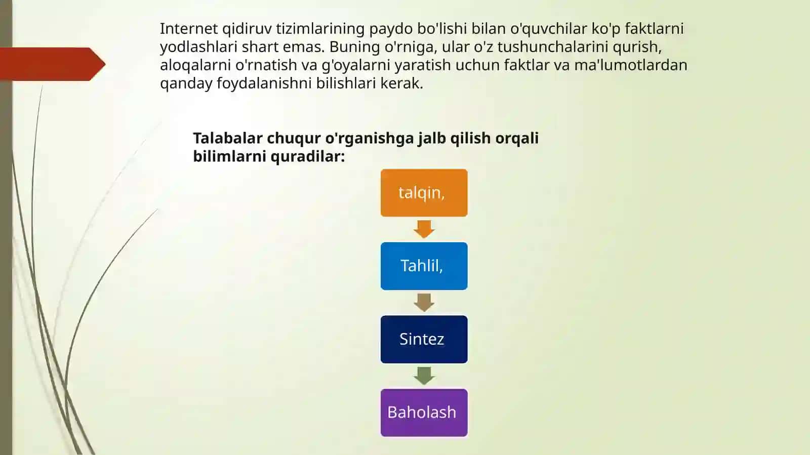 21AO’Tbilim qurish o'lchovi bilan tanqidiy fikrlash qobiliyatlarini rivojlantiring 4