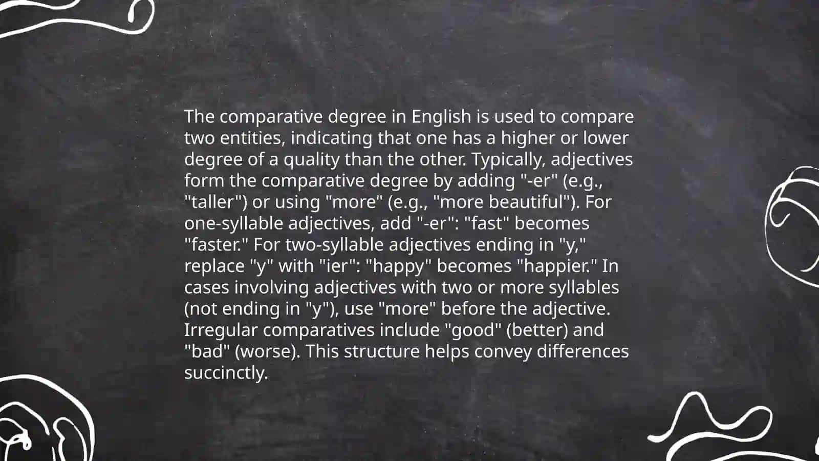 Degrees of comparison adjectives 4