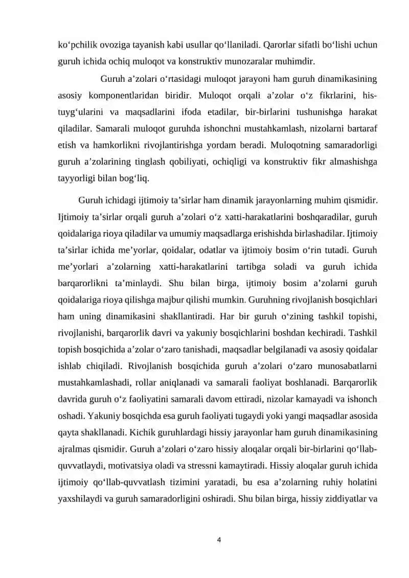 Guruhiy dinamika jarayonlari 4